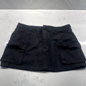 SHEIN Black Cargo Mini Skort Shorts
